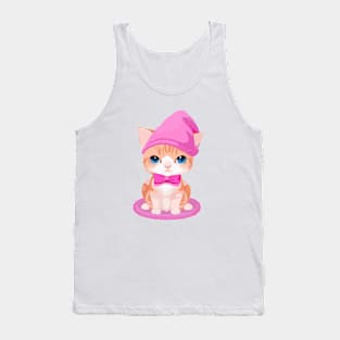 kitten with cap Tank Top